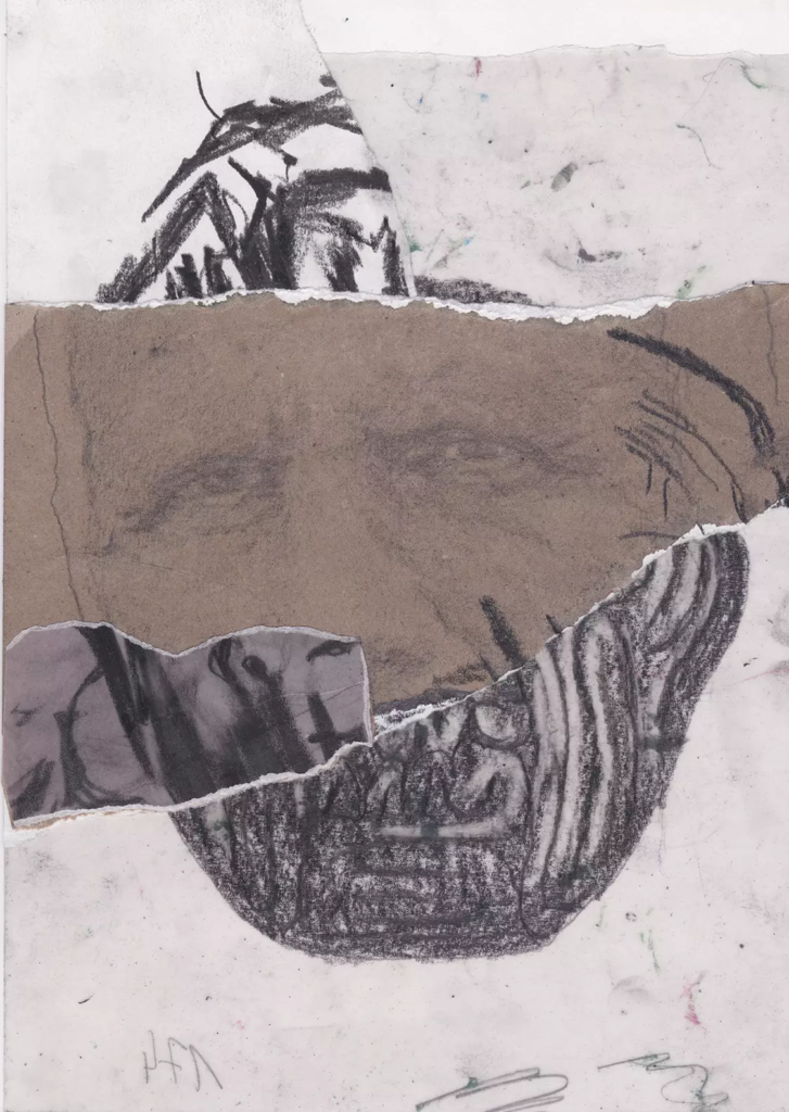 Frederic Malette-embrasse moi comme je mord-21x29,7cm-graphite, acrylique,colle- 16