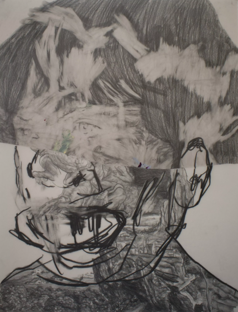 parce que je ne veux plus effleurer-50x65cm-graphite sur calques-2025